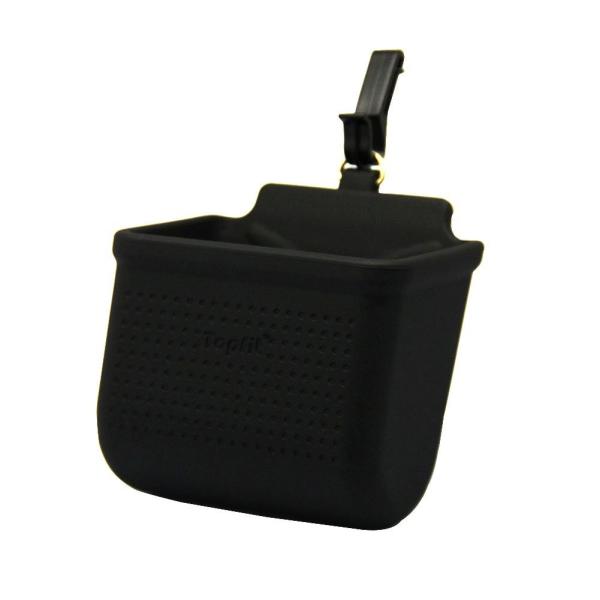 Topfit Car Silicone Storage Box, Pocket Pouch for Tesla with Air Vent Hook-Black