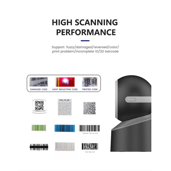 A SD5631 Omnidirectional Scanners 2D Desktop Barcode Scanner Bar Code Reader Qr Code Scanner