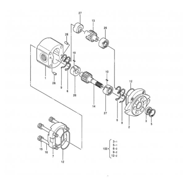Excavator K3V112DTP hydraulic pump ZAX200 EX200-2 main oil pump