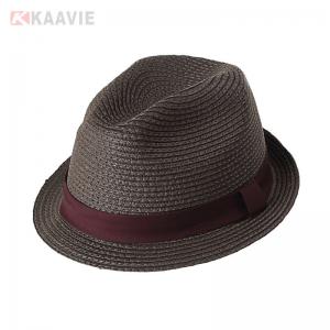 China Customized 58cm Plain Straw Panama Hat Womens Beach Straw Hats For Sun Protection wholesale