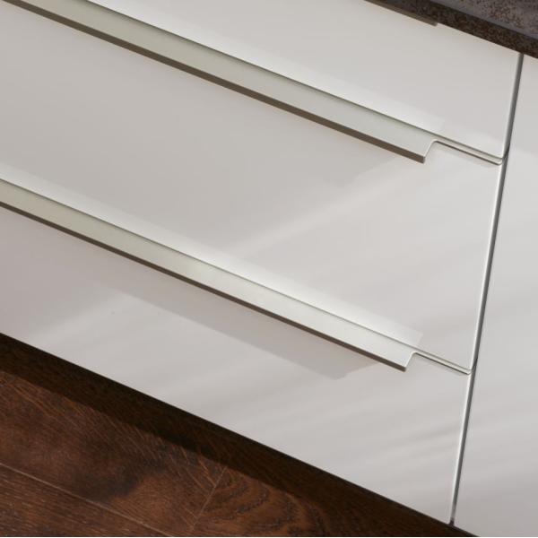 Modern Small U Shaped Kitchen Cabinets High Gloss MDF White Lacquer Kitchen Cabinet