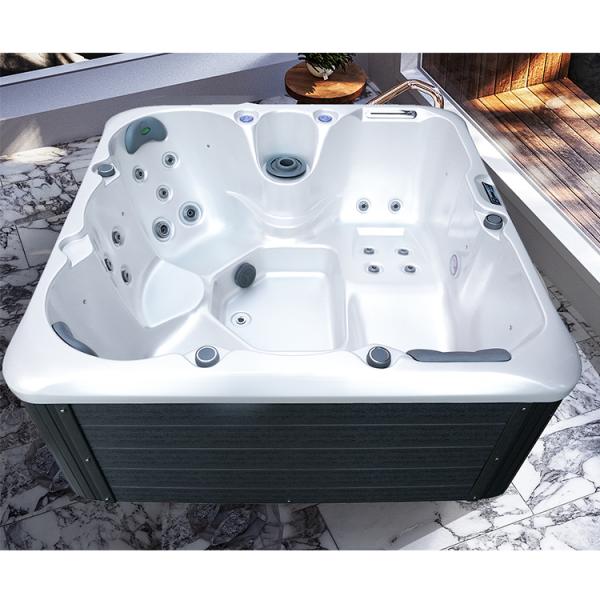 Modern Design Outdoor Massage Hot Tub with Lounge 5 Years Warranty 1900*1900*800mm H 4 Seats + 1 Lounge