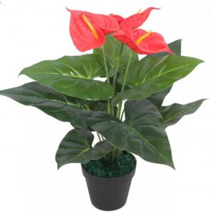 China Height 100cm Green Artificial Anthurium Plant For Home Office Table Decoration wholesale