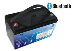 China Deep Cycle Lifepo4 Bluetooth 12V 100AH Lithium Battery wholesale