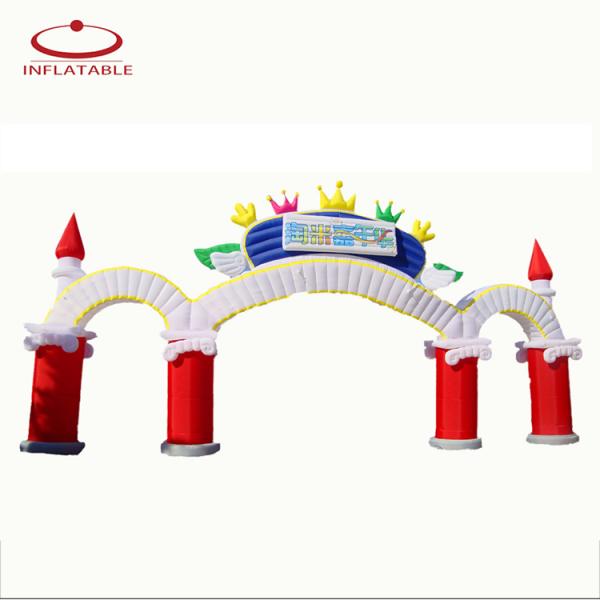 Cartoon Inflatable Finish Arch Customized Advertising For Sport Events