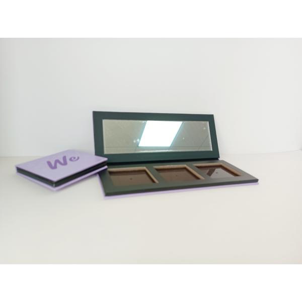 OEM Cosmetic Empty Eyeshadow Palette 1 Color 3 Color With Mirror Black Inner