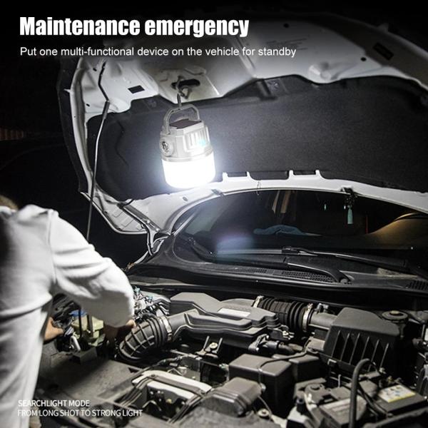 IPX6 Solar LED Tent Light USB Rechargeable Bulb Emergency Power Supply