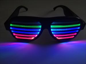 China New Style Voice-Activated LED glasses Sound activated shutter led flashing glasses with USB charger led sunglasses on sale