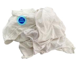 China 100 % cotton white t shirt waste cutting cotton clothes rags for cleaning clothes rags Rags in a Bag wholesale