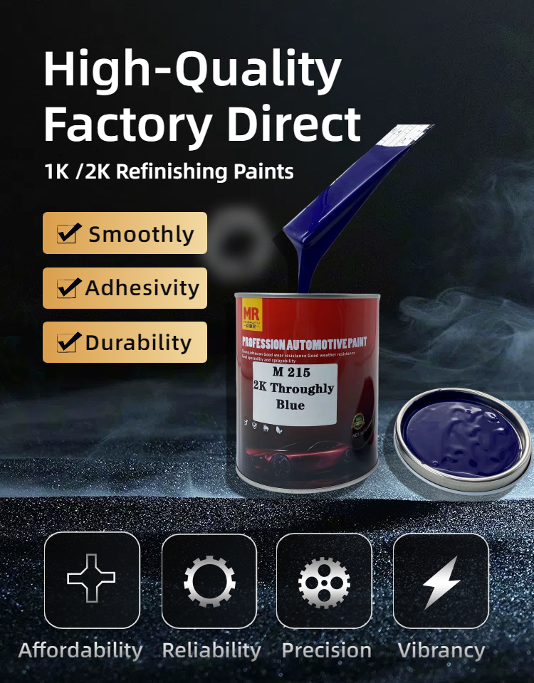 M201 2K Extra Black Automotive Mixing Paint Deep Black High Coverage Solvent Based Color Concentrate