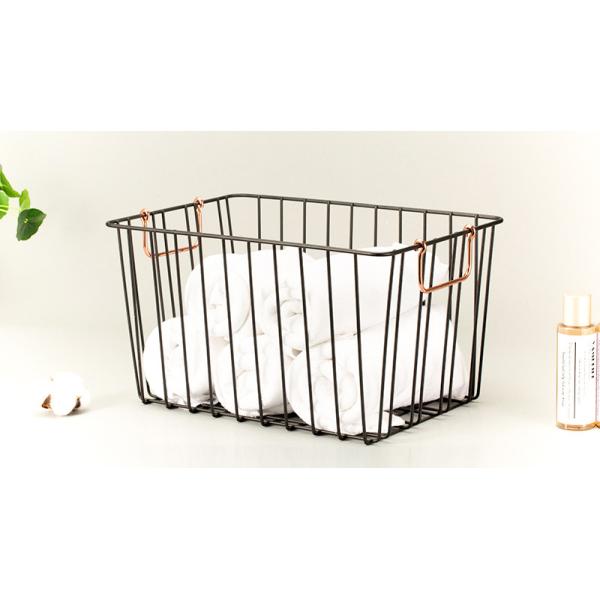 Bathroom Multifunctional Basket Organiser Drawer Organiser Household Metal Basket With Handle For Sundries