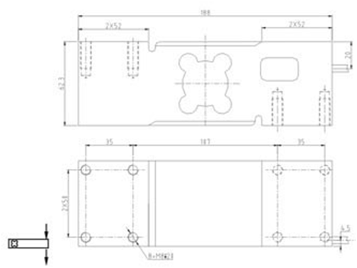Load Cell IN-UDJ C3 800kg Aluminum Single Point weight force sensor for platfrom bench scale IP65 2.0±0.2mV/V