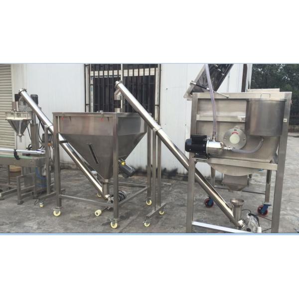 Spice Milk Powder Hopper Feeder Conveyor With Dust Collector Customized Height