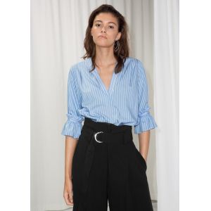 Frill Sleeve Designs Blouse For Woman