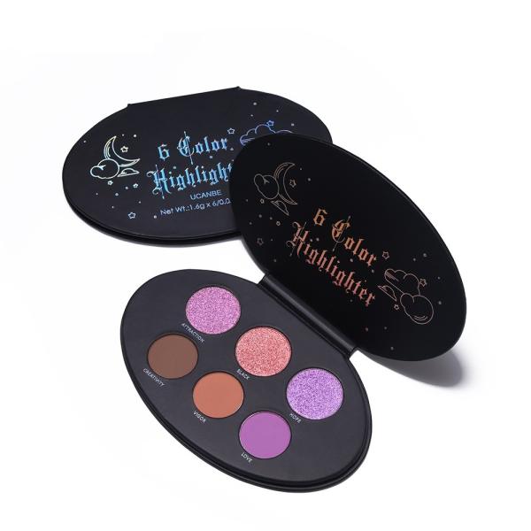 Quality 6 Shades Elliptical Offset Printing Matt Eyeshadow Palette for sale