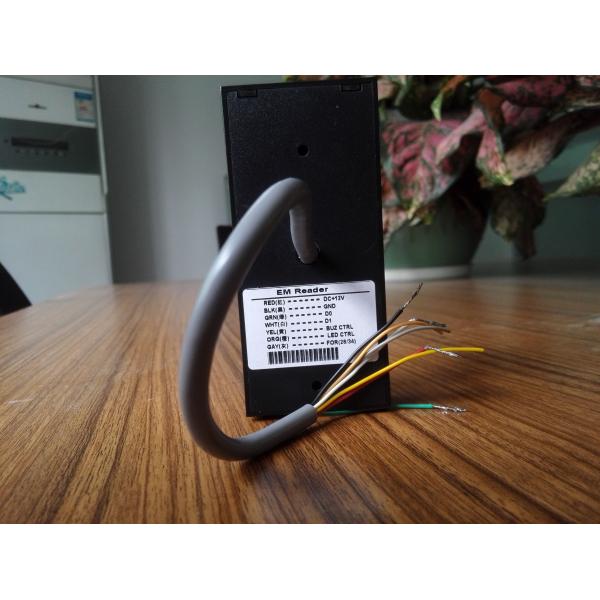 RFID Gate Access Control System IP65 , Black RFID Card Reader With Wiegand Output