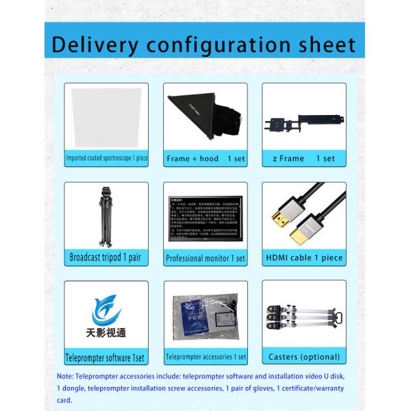 TYSTVideo Radio Broadcast Equipment Teleprompter with 24 inch Monitor Perfect Match