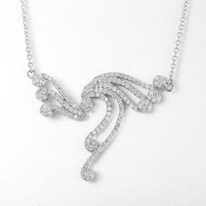 China Cubic Zirconia 925 Sterling Silver Necklaces Flying Pheonix wholesale