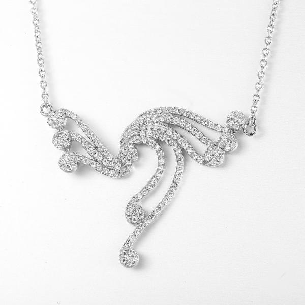 Cubic Zirconia 925 Sterling Silver Necklaces Flying Pheonix