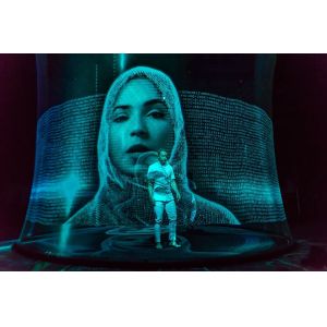 China Transparent Invisible Holographic 3D Mesh Screen Pepperscrim wholesale