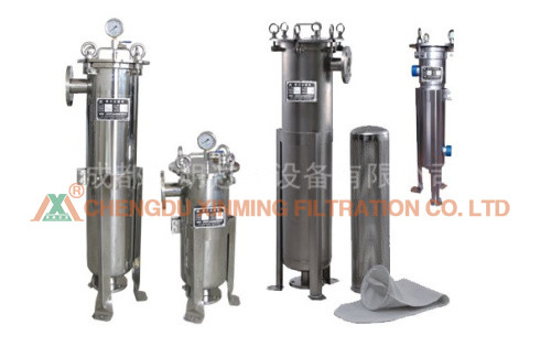 304 Stainless Steel Bag Filter , Industrial Filter Press For Slurry Water Treatment