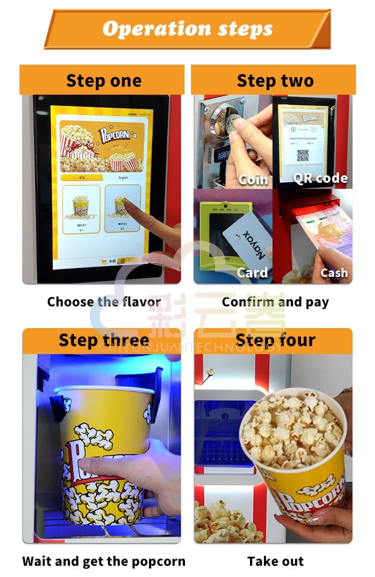 5.6Kg Capacity Automatic Popcorn Dispenser Stainless Steel With LCD Display
