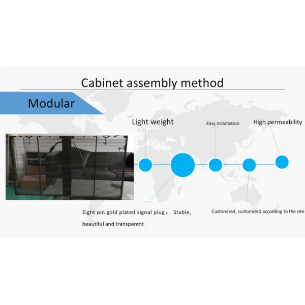 Die Cast Aluminum Cabinet SMD2121 Outdoor Transparent LED Screen