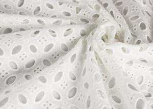China Heavy Vintage Eyelet 100% Cotton Lace Fabric Wholesale By The Yard wholesale
