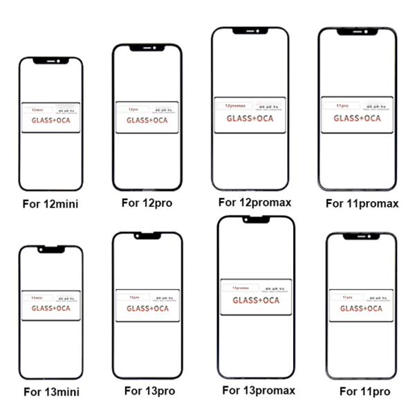 Outer Iphone Front Glass Screen Replacement 13mn/13/13p/13pm With Oca