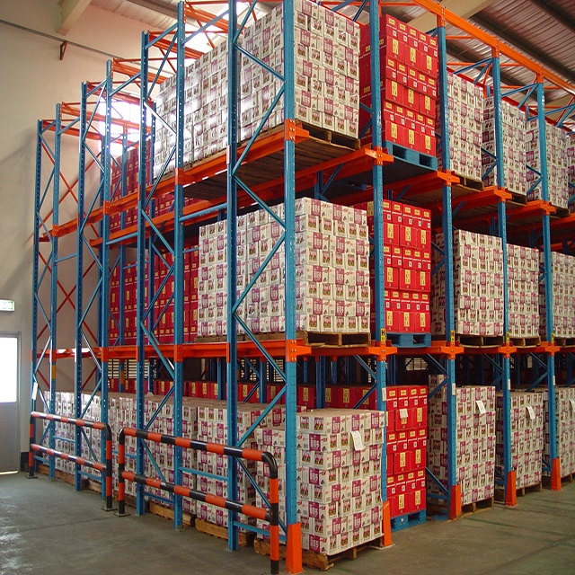 Warehouse Storage Solution Drive-In Pallet Rack with Electrostatic Spray Painting