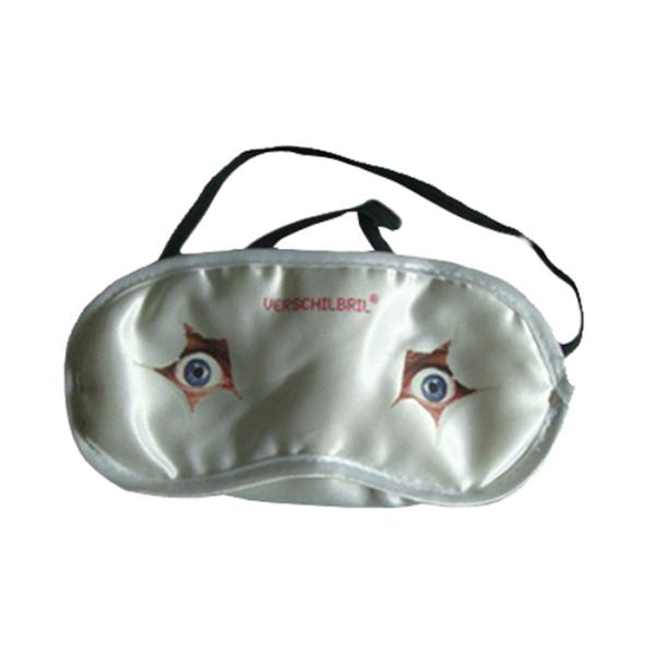 Fancy Sleep Blindfold Eye Shade Silvery Grey With 2 Thin Elastics And Nose Pad