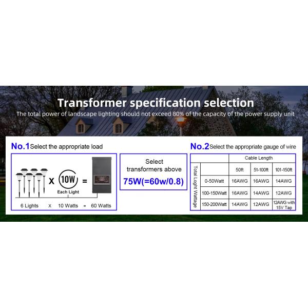 600w Low Voltage Landscape Transformer With Timer And Photocell Sensor 120v Ac To 12v 14v Ac