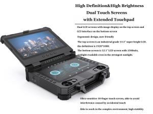 China Dual Screen Uav Ground Control System 5.98kg  Intel i7 8565U/10500U wholesale