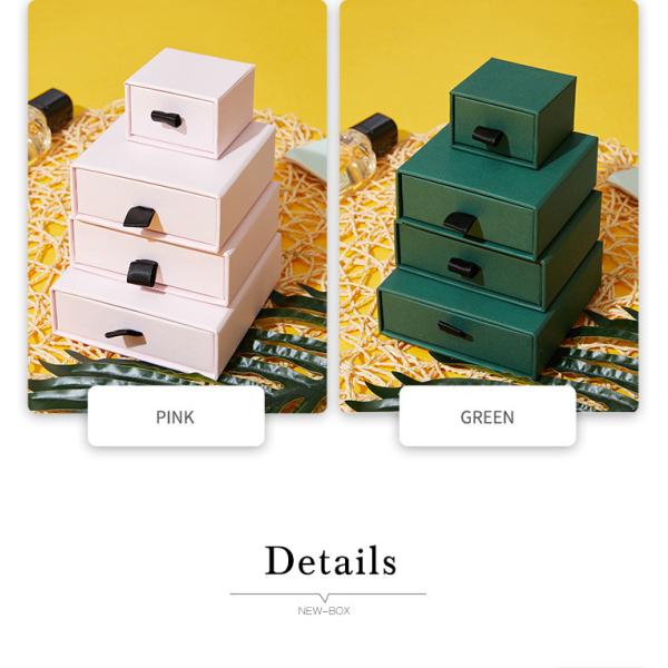 Cardboard Jewelry Drawer Storage Box Packaging Box Customized Logo With Velvet Insert