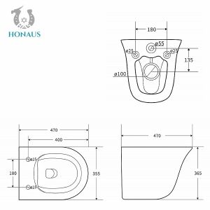 Strong Flush Rim Free Toilet Wall Suspended Toilets Anti Blocking