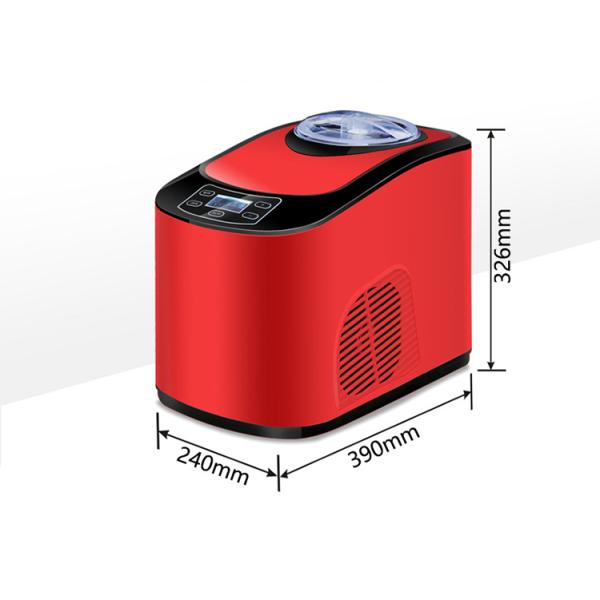 Ice making capacity 1.5L Full Automatic Soft Hard Stainless Steel Ice Cream Machine for Home ICM-15A Package Size 285*422*370mm