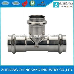 China V profile press fitting Equal Tee Sanitary pipe fitting wholesale