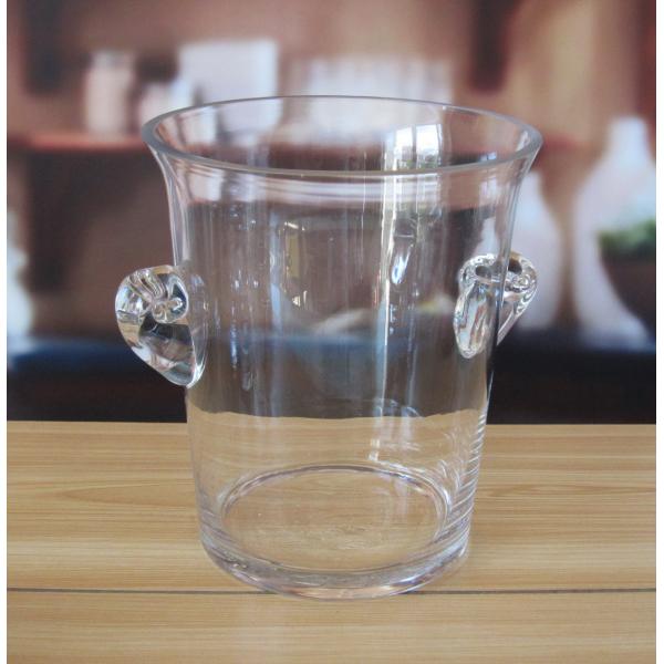 Deccorated Glass Storage Jars With Handle Ears For Ice Cooler