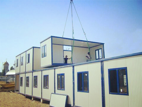 Stable Safe Combined Container , Standard Assembly Residential Double Container House