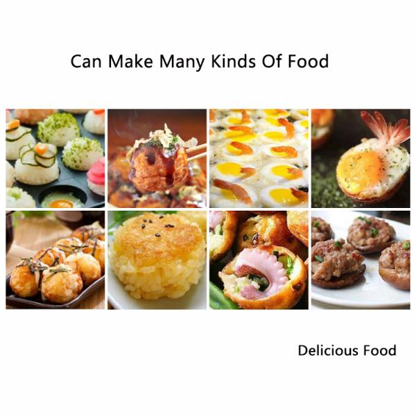 220V Voltage Electric Takoyaki Machine for Cooking Octopus Balls on Fish Pellet Grill