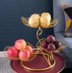 Powder Coated Anti Corrosion 0.8KG Steel Fruit Basket Three Storey
