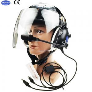 China CE certificated Aviation helmet high quality aircraft helmet black color flight helmet 4 size on sale