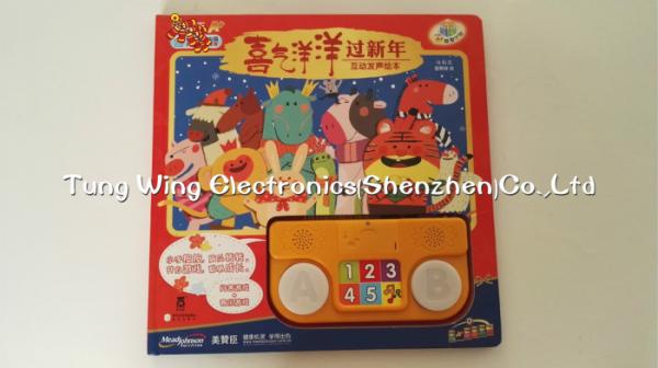 Quality 6 Button and 2 LED Module sound book for baby with Funny Nursery Rhyme for sale