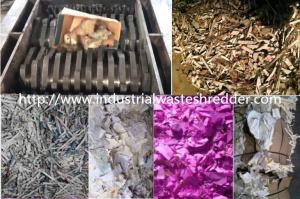 China Waste Cardboard Dual Shaft Shredder , Industrial Paper Shredder Machine wholesale