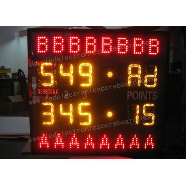 Red Color and Yellow Color 8'' inch Digit Height Led Electronic Scoreboard For Indoor Tennis