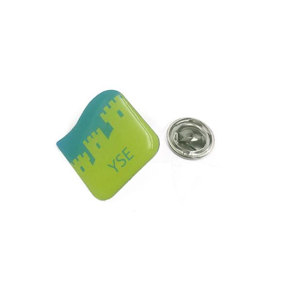 30x30mm Custom Enamel Pin Badges Butterfly Clutch Sandblasting Or Double Side Design