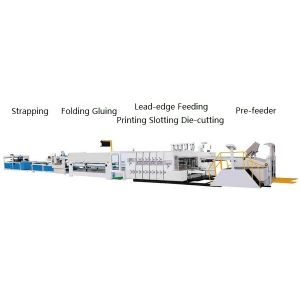 Automatic Flexo Printing Slotting Die-cutting Stacking Machine, Lead-edge