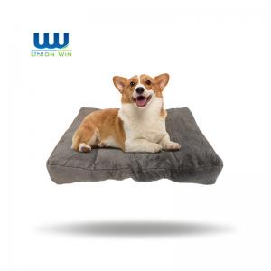 China Deluxe Plush Dog Crate Bed Anti Slip Bottom Pet Sleeping Mattress wholesale