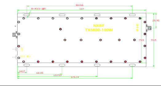 NXPA5500-6200MHz-100W Portable RF Power Amplifier Module High-Power Anti-Drone & Anti-UAV System with Accessories