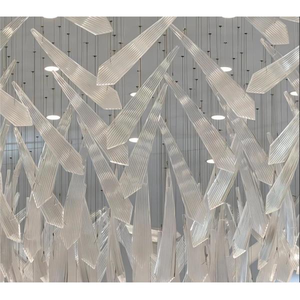 Large Scale Commercial Chandeliers Luxury Glass Chandelier For Conference Centers